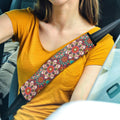 Mandala Seat Belt Covers Custom Flower Car Accessories - Gearcarcover - 1