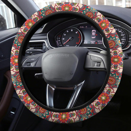 Mandala Steering Wheel Covers Custom Mandala Flower Car Accessories - Gearcarcover - 2