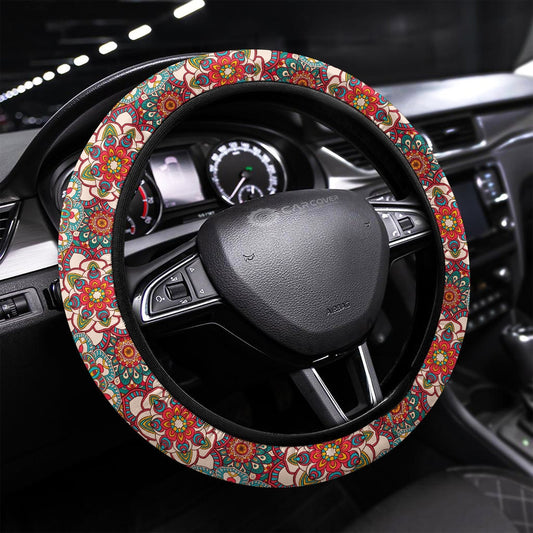 Mandala Steering Wheel Covers Custom Mandala Flower Car Accessories - Gearcarcover - 1