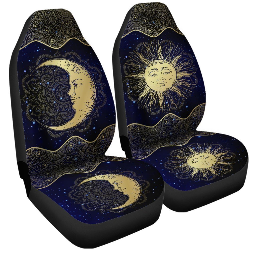 Mandala Sun And Moon Car Seat Covers Custom Galaxy Car Accessories - Gearcarcover - 3