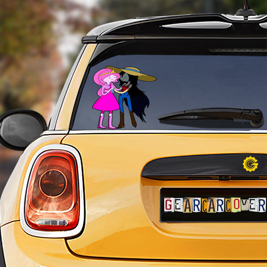 Marceline And Princess Bubblegum Car Sticker Custom Adventure Time - Gearcarcover - 1