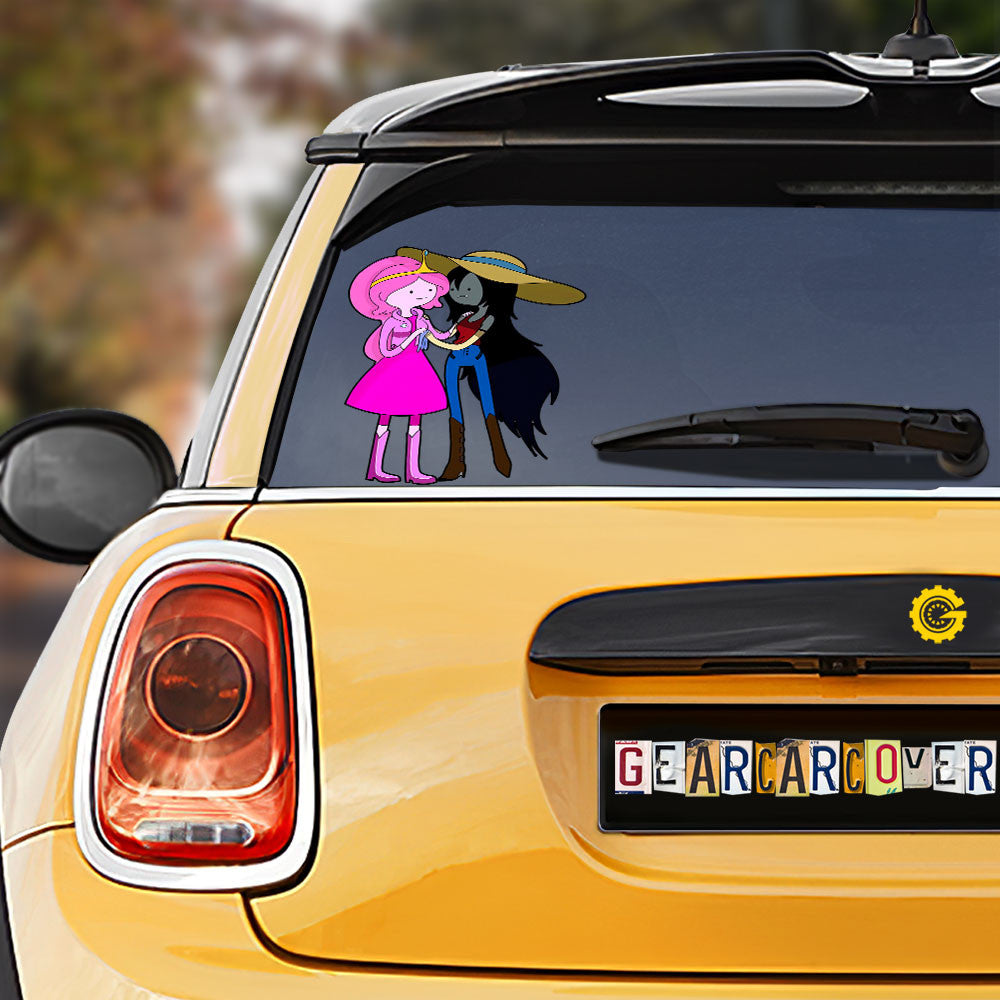 Marceline And Princess Bubblegum Car Sticker Custom Adventure Time - Gearcarcover - 1