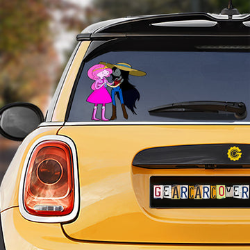 Marceline And Princess Bubblegum Car Sticker Custom Adventure Time - Gearcarcover - 1