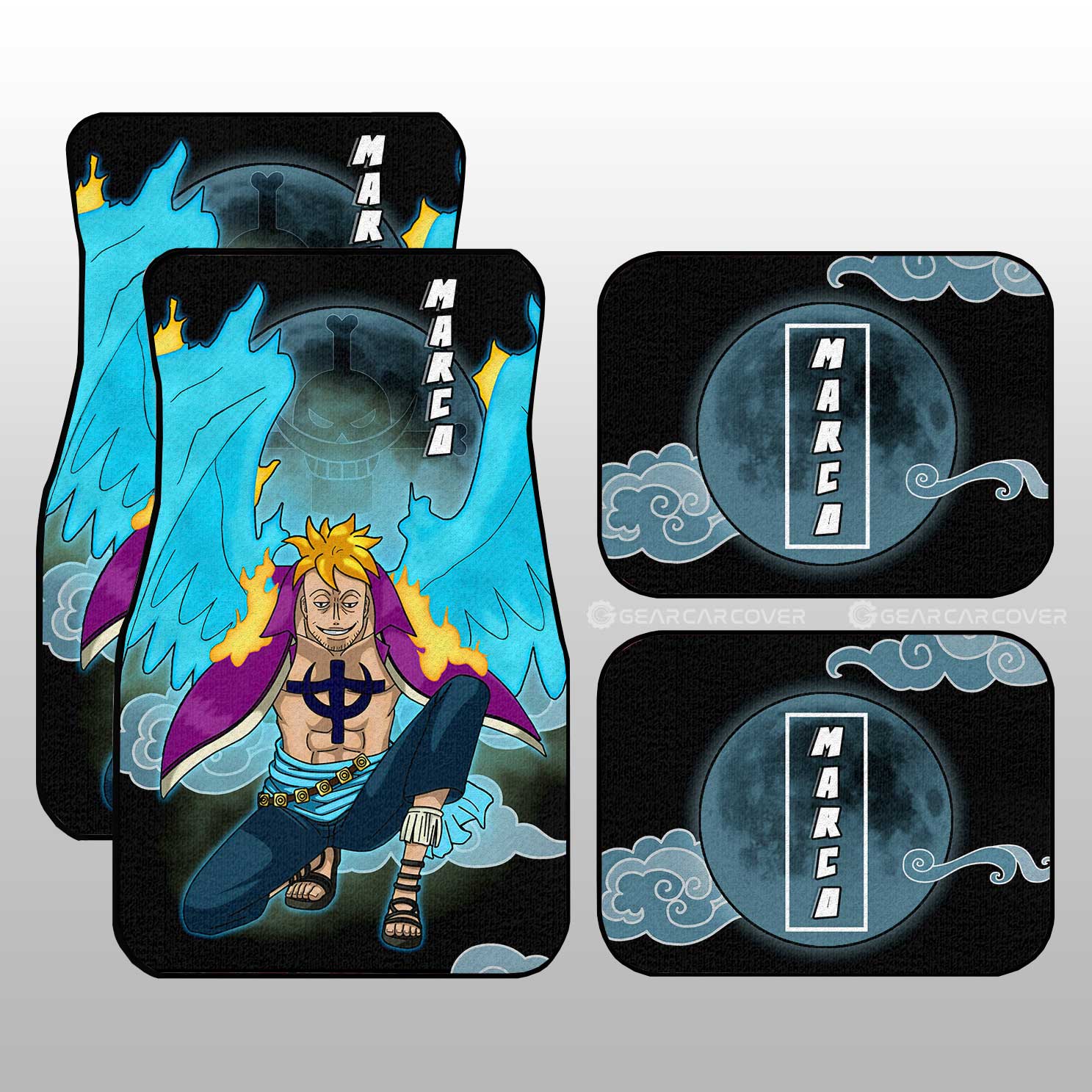 Marco Car Floor Mats Custom For One Piece Anime Fans - Gearcarcover - 1