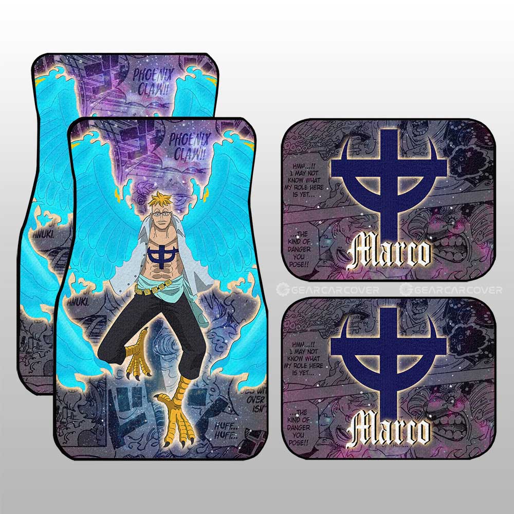 Marco Car Floor Mats Custom One Piece Anime Car Accessories Manga Galaxy Style - Gearcarcover - 1