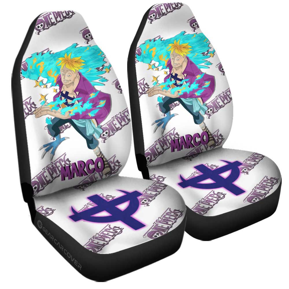 Marco Car Seat Covers Custom One Piece Anime - Gearcarcover - 3