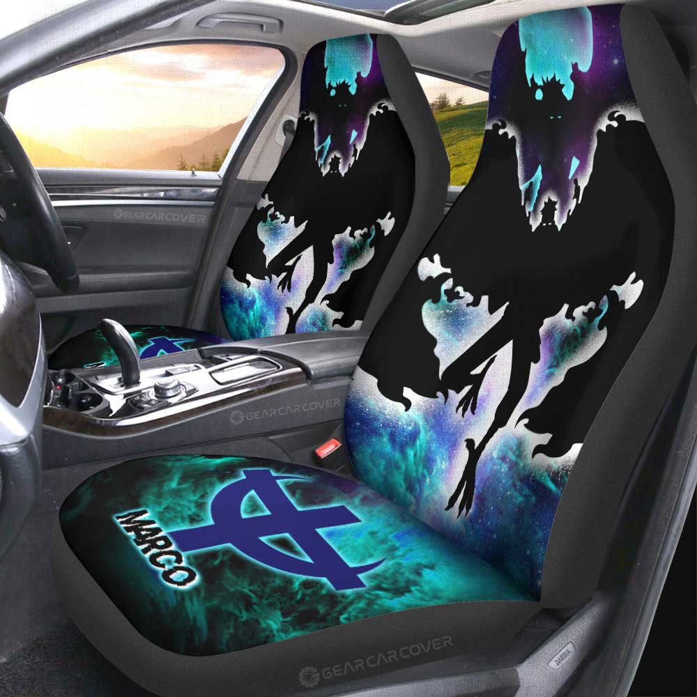 Marco Car Seat Covers Custom One Piece Anime Silhouette Style - Gearcarcover - 2