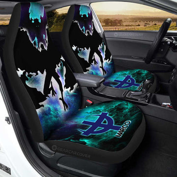 Marco Car Seat Covers Custom One Piece Anime Silhouette Style - Gearcarcover - 1