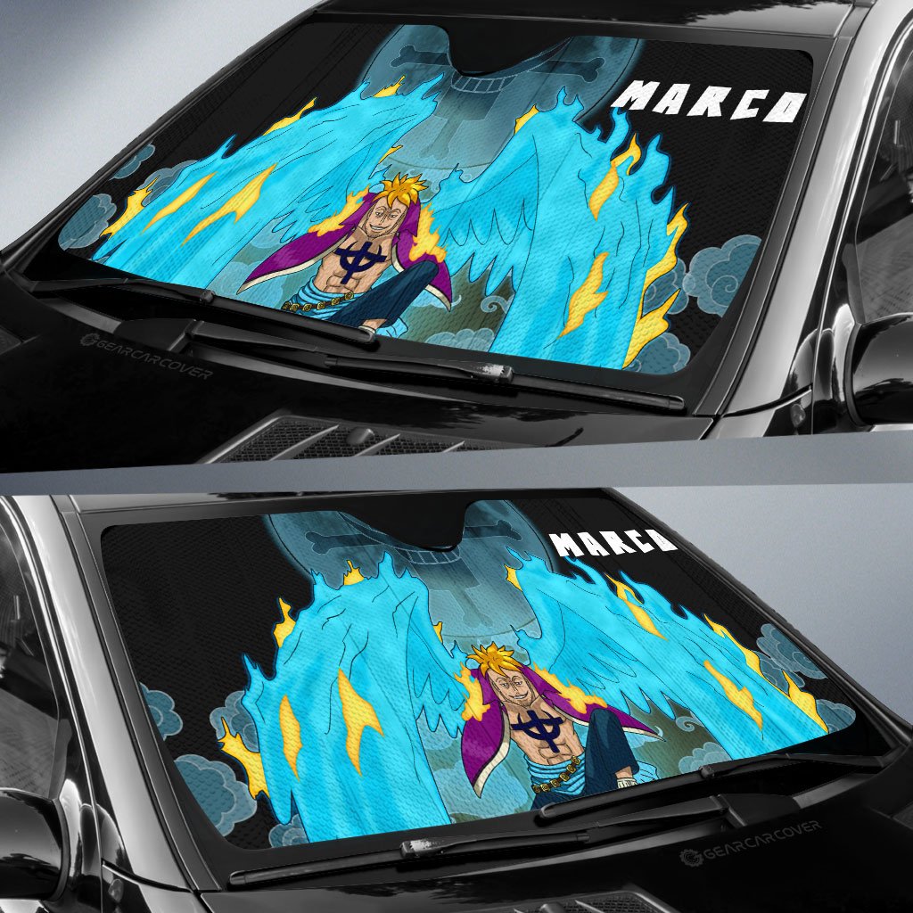 Marco Car Sunshade Custom For One Piece Anime Fans - Gearcarcover - 2