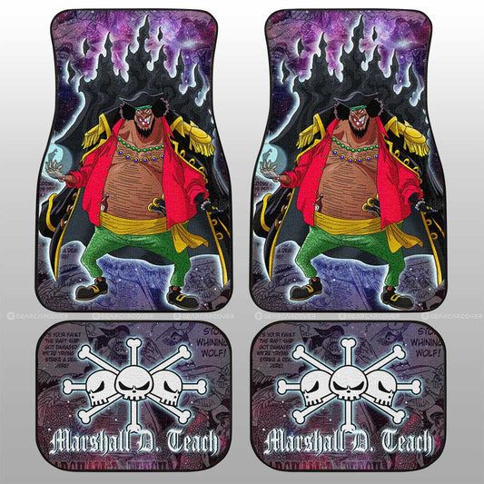 Marshall D. Teach Car Floor Mats Custom One Piece Anime Car Accessories Manga Galaxy Style - Gearcarcover - 2