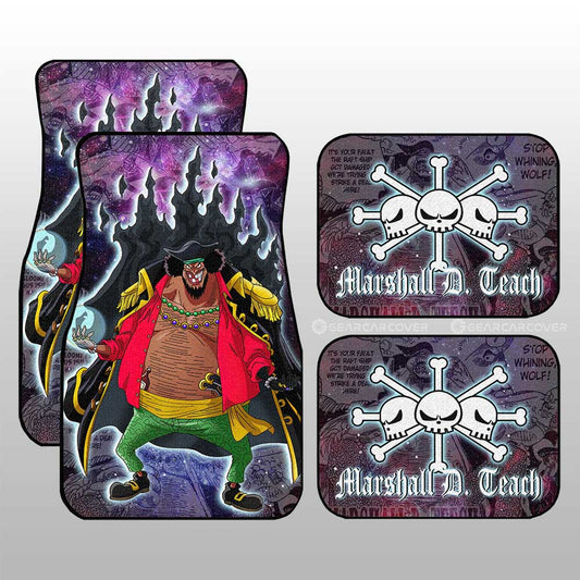 Marshall D. Teach Car Floor Mats Custom One Piece Anime Car Accessories Manga Galaxy Style - Gearcarcover - 1