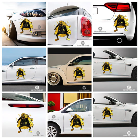 Marshall D. Teach Car Sticker Custom One Piece Anime Gold Silhouette Style - Gearcarcover - 2