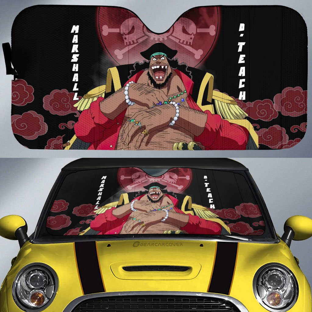 Marshall D. Teach Car Sunshade Custom One Piece Anime Car Accessories For Anime Fans - Gearcarcover - 1