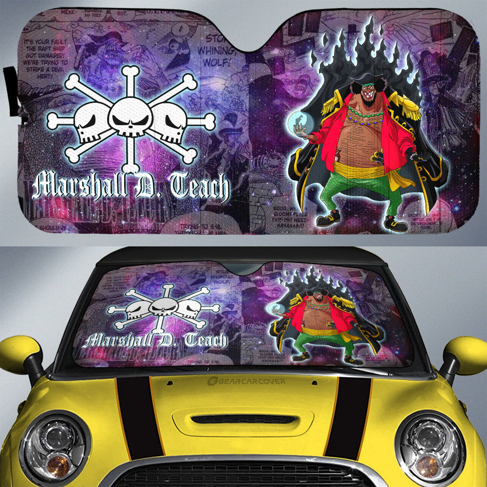 Marshall D. Teach Car Sunshade Custom One Piece Anime Car Accessories Manga Galaxy Style - Gearcarcover - 1