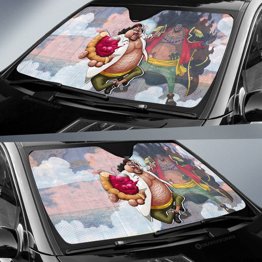 Marshall D. Teach Car Sunshade Custom One Piece Map Car Accessories For Anime Fans - Gearcarcover - 2