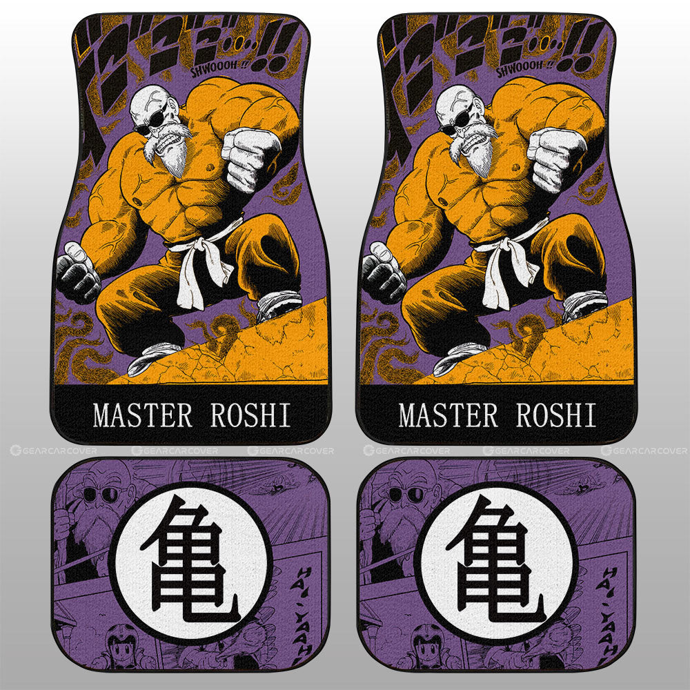 Master Roshi Car Floor Mats Custom Dragon Ball Anime Manga Color Style - Gearcarcover - 2