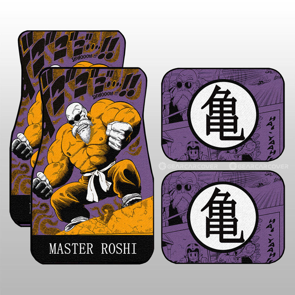 Master Roshi Car Floor Mats Custom Dragon Ball Anime Manga Color Style - Gearcarcover - 1