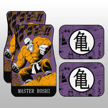 Master Roshi Car Floor Mats Custom Dragon Ball Anime Manga Color Style - Gearcarcover - 1