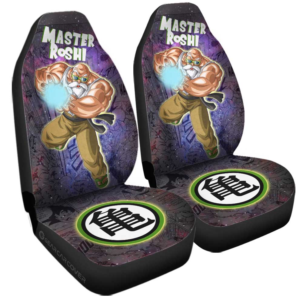 Master Roshi Car Seat Covers Custom Dragon Ball Anime Car Accessories Manga Galaxy Style - Gearcarcover - 3