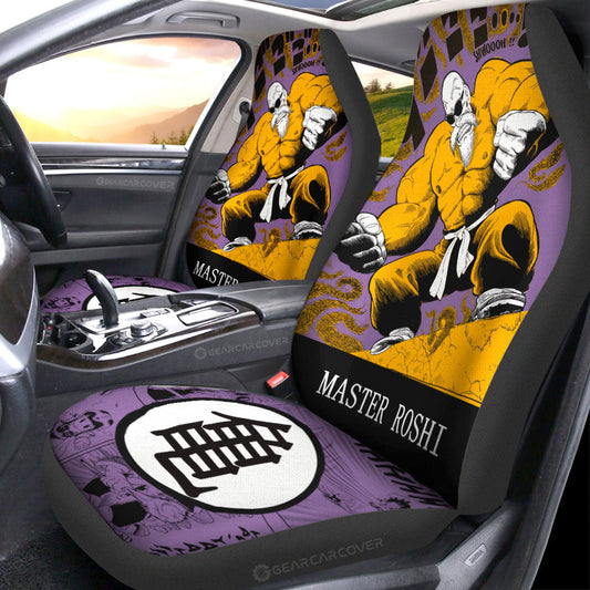 Master Roshi Car Seat Covers Custom Dragon Ball Anime Manga Color Style - Gearcarcover - 2