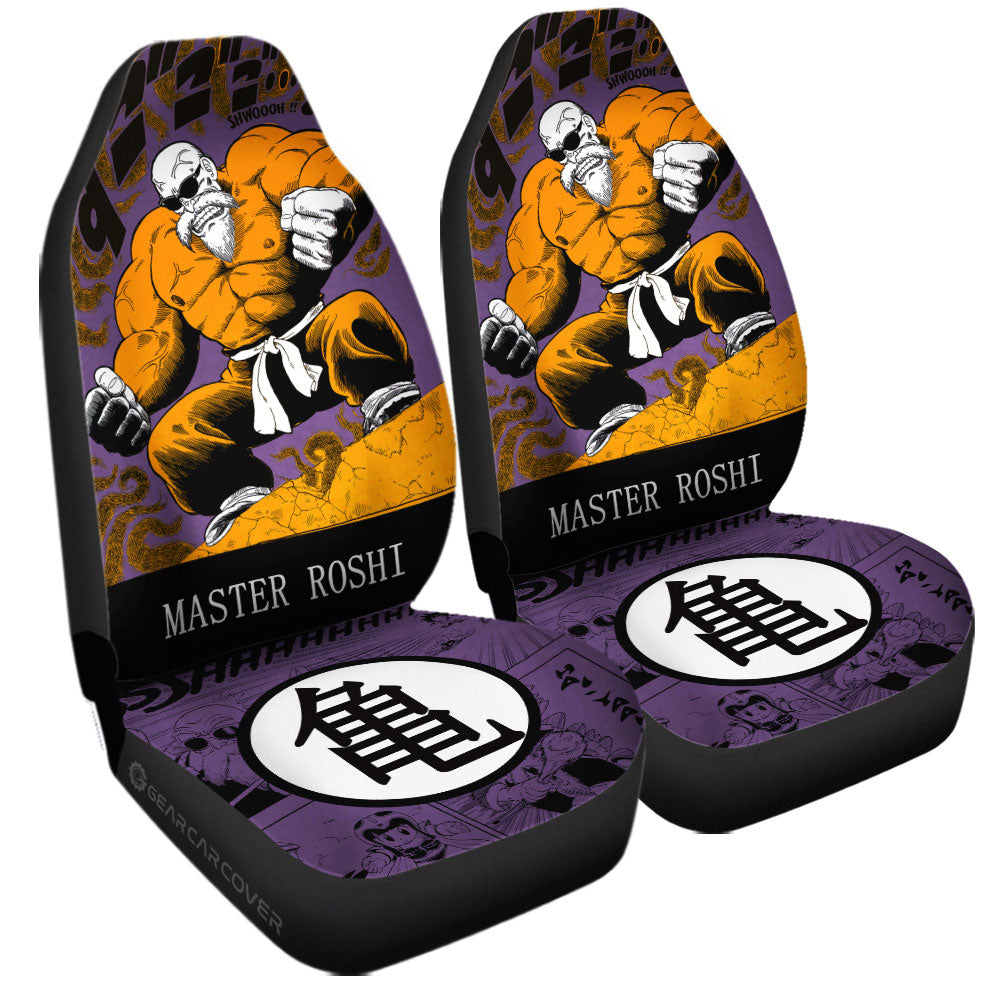Master Roshi Car Seat Covers Custom Dragon Ball Anime Manga Color Style - Gearcarcover - 3