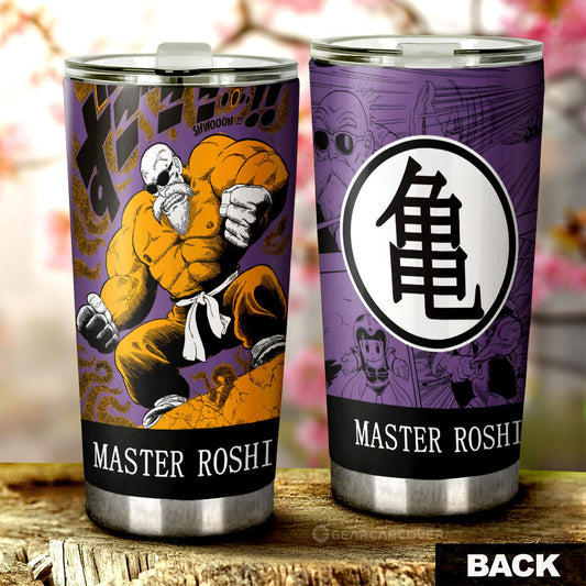 Master Roshi Tumbler Cup Custom Dragon Ball Anime Manga Color Style - Gearcarcover - 1