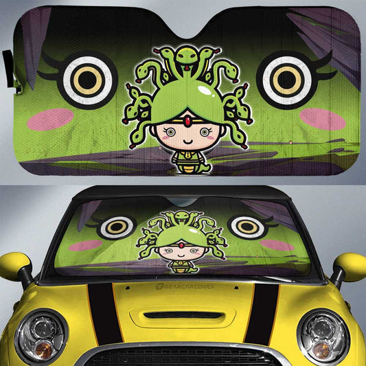 Medusa Car Sunshade Custom Halloween Characters Interior Accessories - Gearcarcover - 1