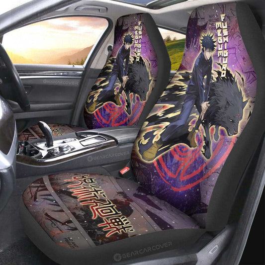 Megumi Fushiguro Car Seat Covers Custom Jujutsu Kaisen Anime Galaxy Manga Style - Gearcarcover - 2