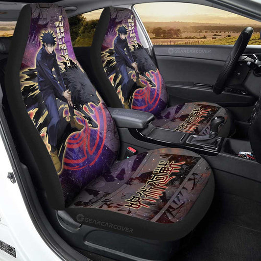 Megumi Fushiguro Car Seat Covers Custom Jujutsu Kaisen Anime Galaxy Manga Style - Gearcarcover - 1