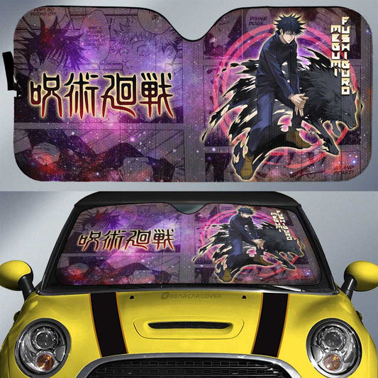 Megumi Fushiguro Car Sunshade Custom Jujutsu Kaisen Anime Galaxy Manga Style - Gearcarcover - 1
