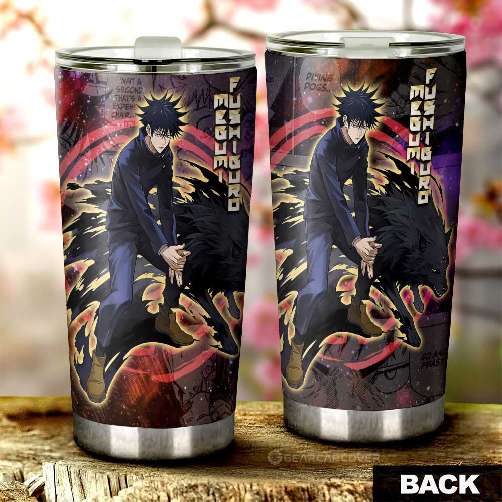 Megumi Fushiguro Tumbler Cup Custom Jujutsu Kaisen Anime Galaxy Manga Style - Gearcarcover - 3