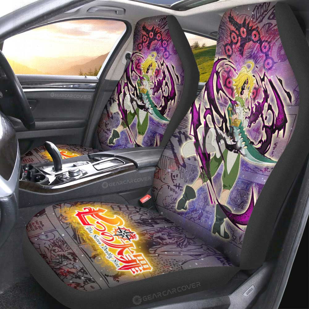 Meliodas Car Seat Covers Custom Seven Deadly Sins Anime Galaxy Manga Style - Gearcarcover - 2