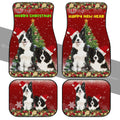 Merry Christmas Border Collies Car Floor Mats Custom Animal Car Accessories For Dog Lovers - Gearcarcover - 2