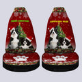 Merry Christmas Border Collies Car Seat Covers Custom Animal Car Accessories For Dog Lovers - Gearcarcover - 4