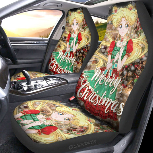 Merry Christmas Sailor Moon Car Seat Covers Custom Anime Car Accessories - Gearcarcover - 2