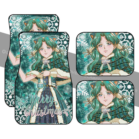 Merry Christmas Sailor Neptune Car Floor Mats Custom Anime Sailor Moon Car Accessories - Gearcarcover - 1