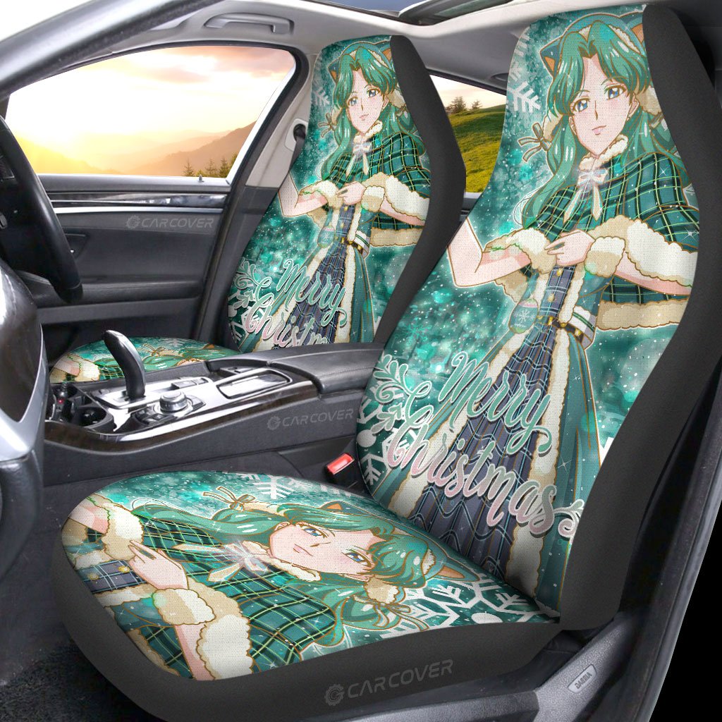 Merry Christmas Sailor Neptune Car Seat Covers Custom Anime Sailor Moon Car Accessories - Gearcarcover - 2