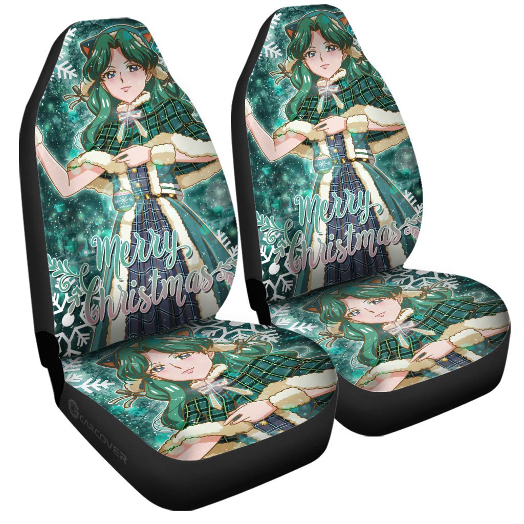 Merry Christmas Sailor Neptune Car Seat Covers Custom Anime Sailor Moon Car Accessories - Gearcarcover - 3
