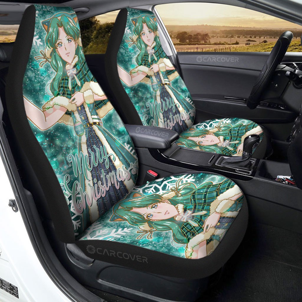 Merry Christmas Sailor Neptune Car Seat Covers Custom Anime Sailor Moon Car Accessories - Gearcarcover - 1