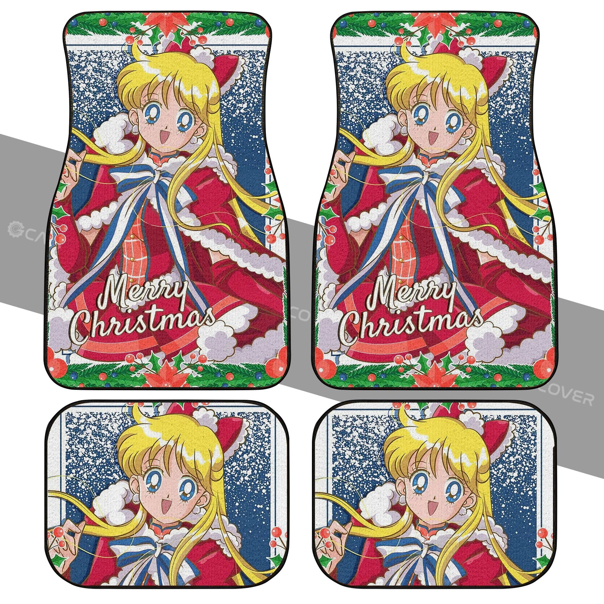 Merry Christmas Sailor Venus Car Floor Mats Custom Anime Sailor Moon Car Accessories - Gearcarcover - 2