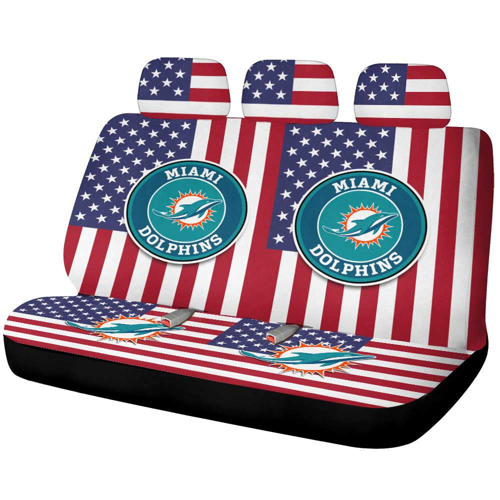 Miami Dolphins Car Back Seat Cover Custom Car Accessories - Gearcarcover - 1