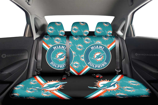 Miami Dolphins Car Back Seat Cover Custom Car Decorations For Fans - Gearcarcover - 2