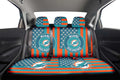 Miami Dolphins Car Back Seat Cover Custom US Flag Style - Gearcarcover - 2