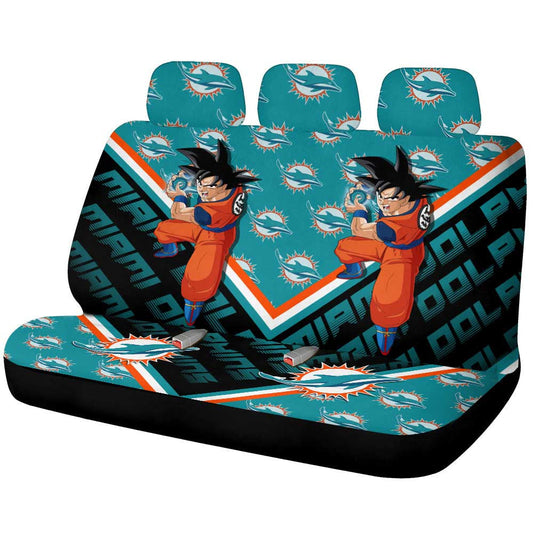 Miami Dolphins Car Back Seat Covers Custom Car Accessories For Fans - Gearcarcover - 1
