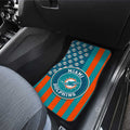 Miami Dolphins Car Floor Mats Custom US Flag Style - Gearcarcover - 3