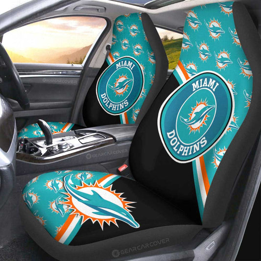 Miami Dolphins Car Seat Covers Custom Car Accessories For Fans - Gearcarcover - 2