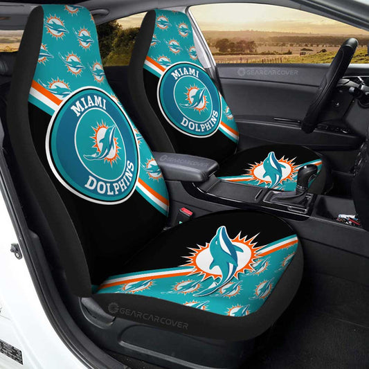 Miami Dolphins Car Seat Covers Custom Car Accessories For Fans - Gearcarcover - 1