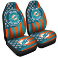 Miami Dolphins Car Seat Covers Custom US Flag Style - Gearcarcover - 3