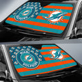 Miami Dolphins Car Sunshade Custom US Flag Style - Gearcarcover - 2