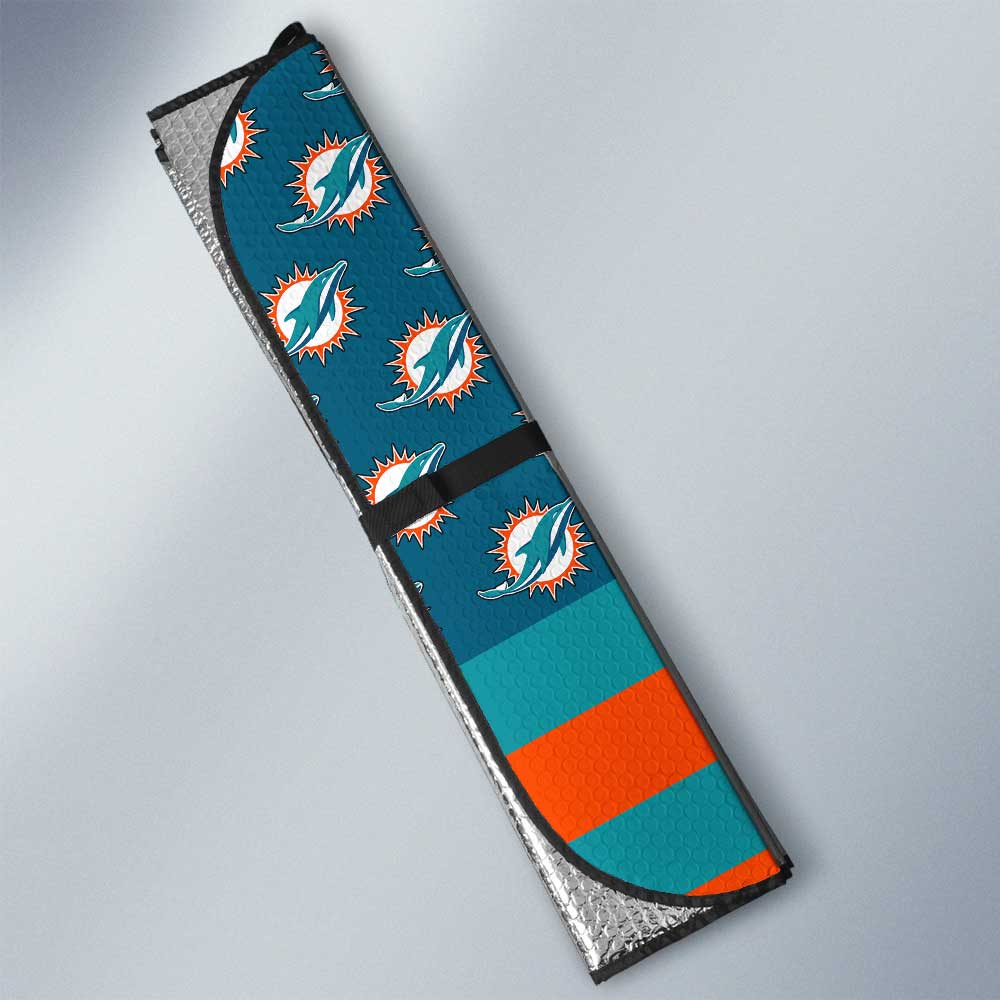 BEST Miami Dolphins American Flag Custom Name Car Sunshade - USALast